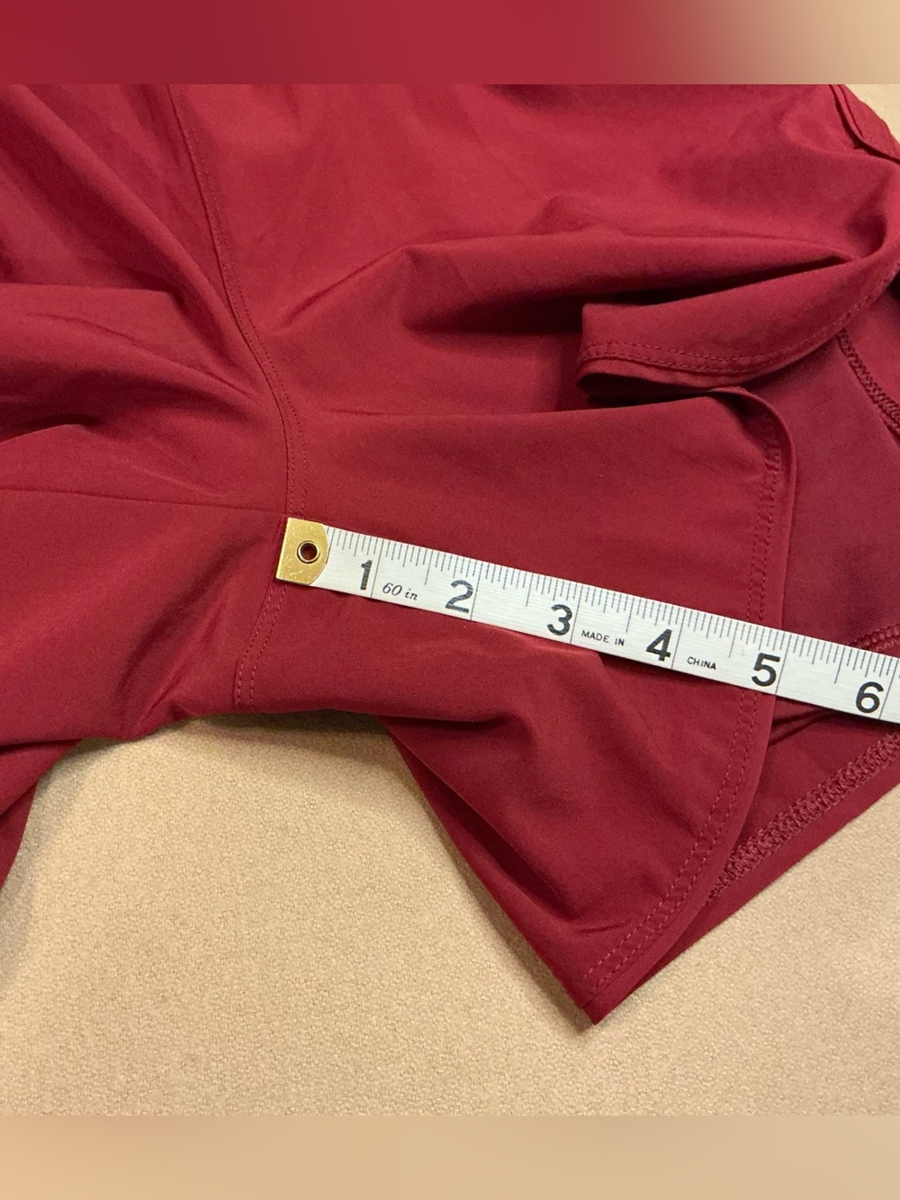 Avia Women's 2-in-1 Running Shorts Maroon Sz Small , 5" Inseam Excellent UC - Picture 5 of 9